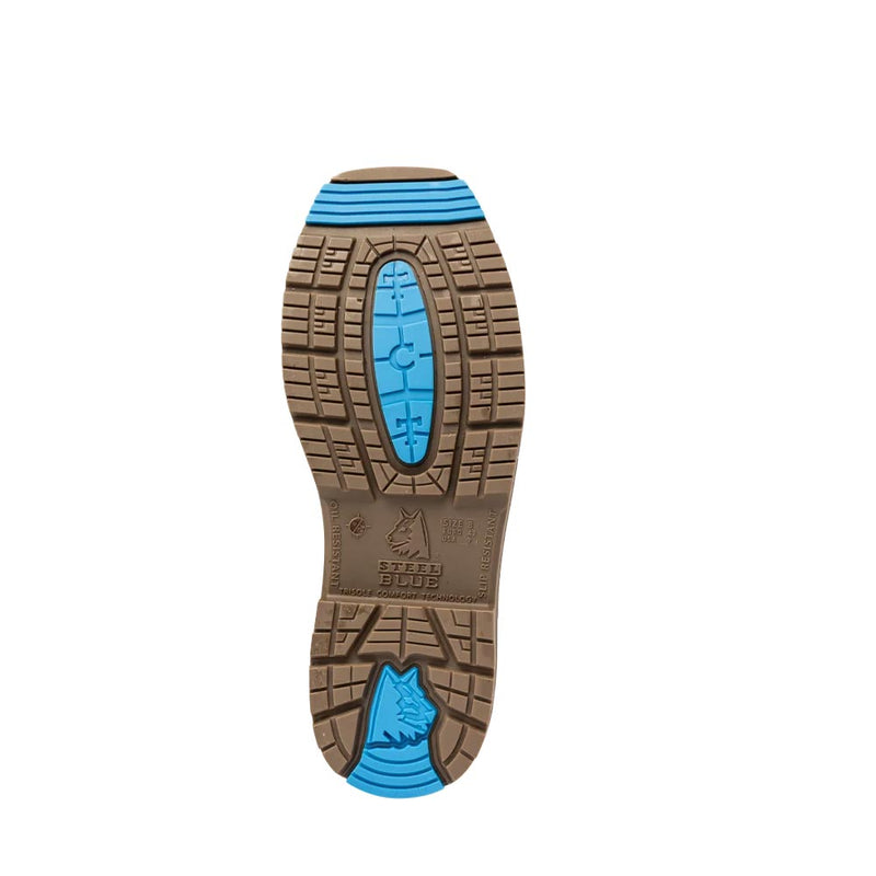 Load image into Gallery viewer, Steel Blue Blue Heeler Slip on Safety Boot, Brown
