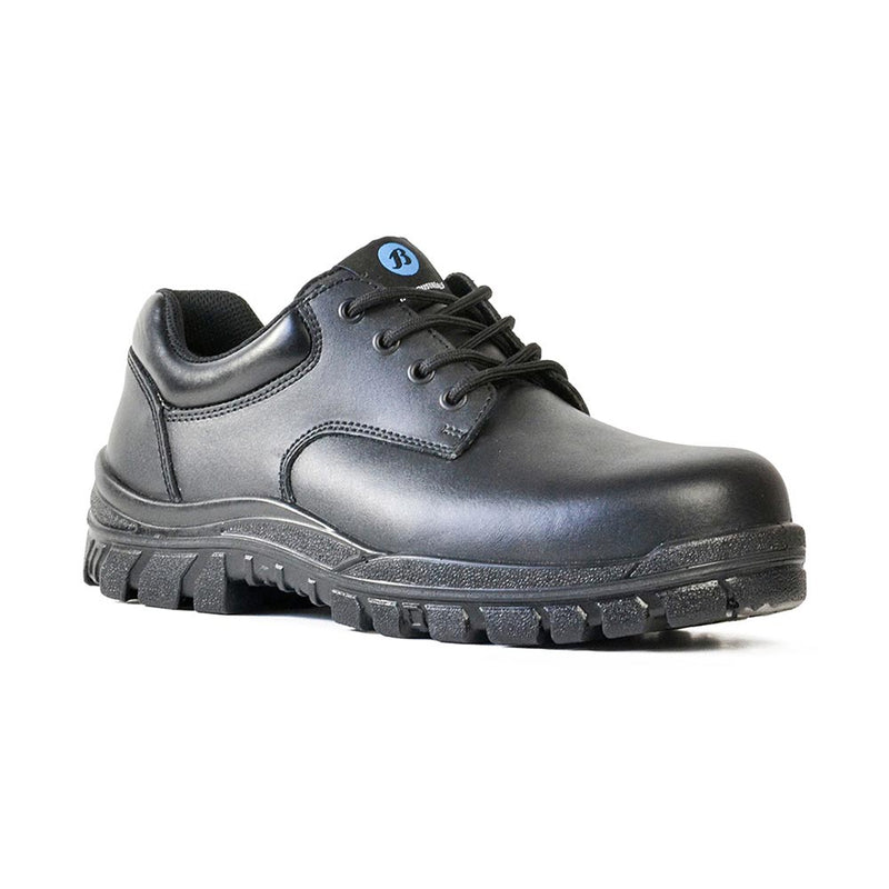 Load image into Gallery viewer, Bata Neptune Lace Up Safety Shoe, Black, features a derby style with a smooth leather upper, steel toecap, and slip-resistant sole, ideal for workplace safety, reflecting Active Safety's commitment to quality.