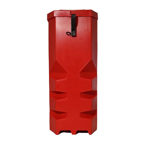 Load image into Gallery viewer, Top Load Fire Extinguisher Cabinet with a durable, lightweight design, featuring a black handle and internal tension strap. Ideal for mounting on trucks and trailers, it holds fire extinguishers up to 6kg.