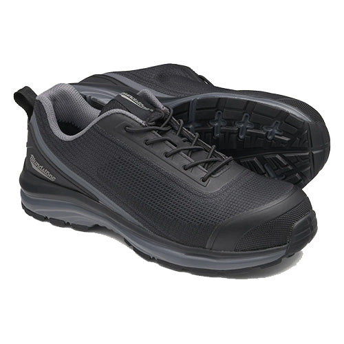 Blundstone 883 Safety Shoes, designed for women, feature a black nylon upper, ergonomic fit, removable cushioned footbed, composite toe cap, and high-grip rubber outsole, ideal for workplace safety and comfort.