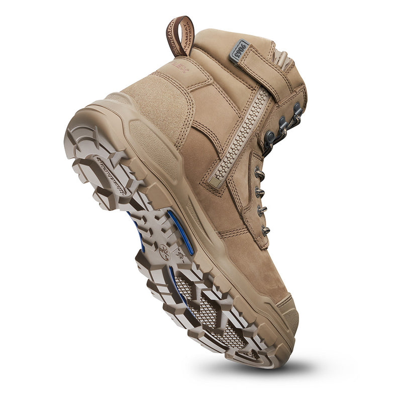 Load image into Gallery viewer, Blundstone RotoFlex 9063 Safety Boots feature a stone nubuck leather upper, seven-row lacing, durable zip, and heavy-duty outsole, embodying premium comfort and protection with advanced safety technology.