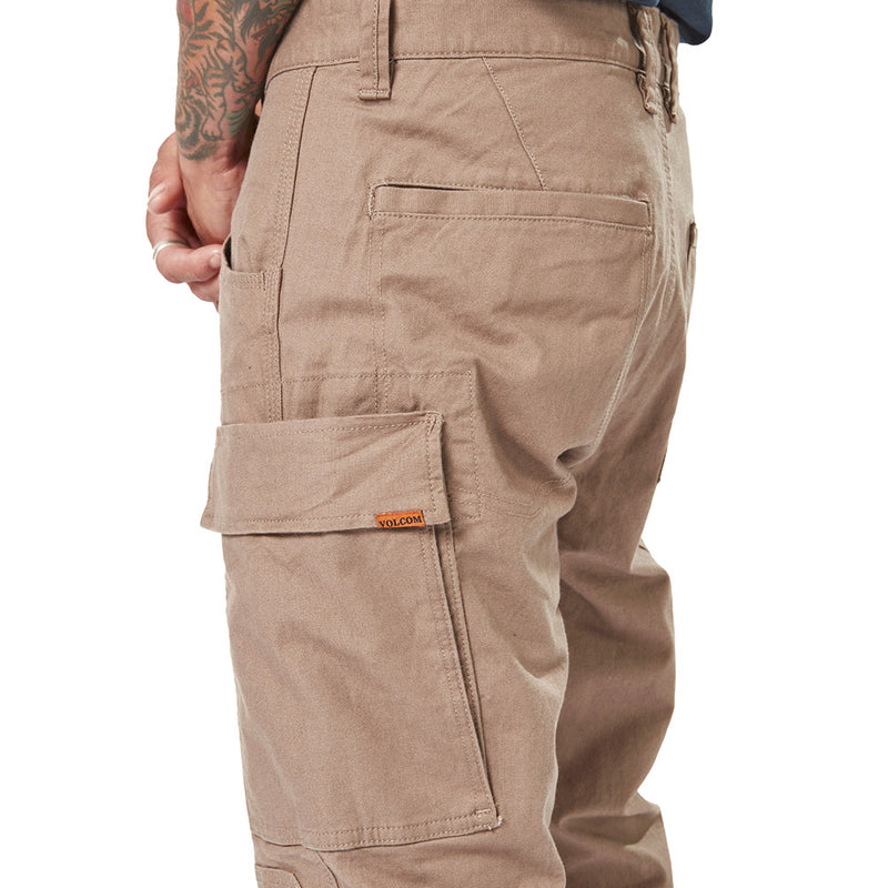 Load image into Gallery viewer, Volcom Workwear Caliper Cuffed Pant featuring durable fabric, dual entry cargo pockets, and reinforced knees, showcasing its utility-focused design ideal for active safety and work environments.