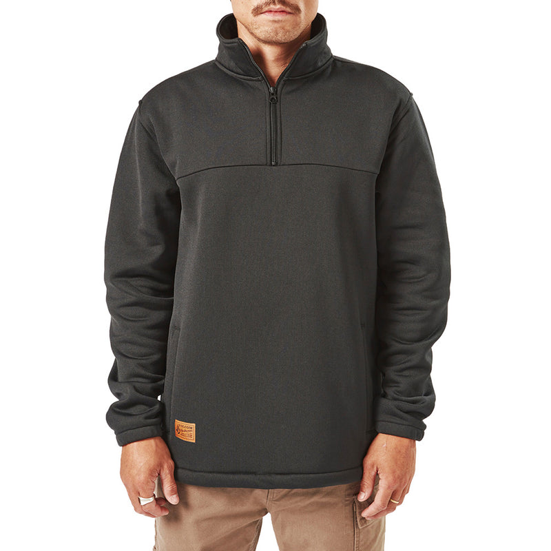 Load image into Gallery viewer, Volcom Workwear Quarter Zip Fleece features a mock neck with 1/4 zip, side-entry pockets, and asymmetric back yoke, embodying durable style perfect for active safety environments.