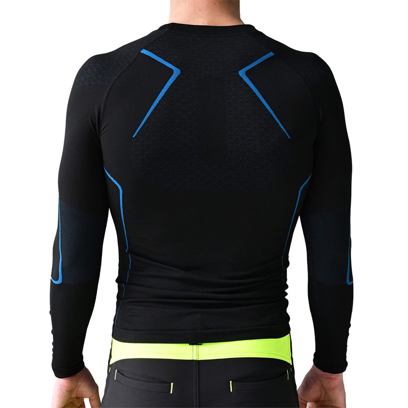 Load image into Gallery viewer, Esko BASE1 Long Sleeve Top, Black, designed for seamless movement with technical layering. Features biomechanically enhanced fit for comfort, made from quick-dry fabric to ensure chafe-free wear during active workdays.