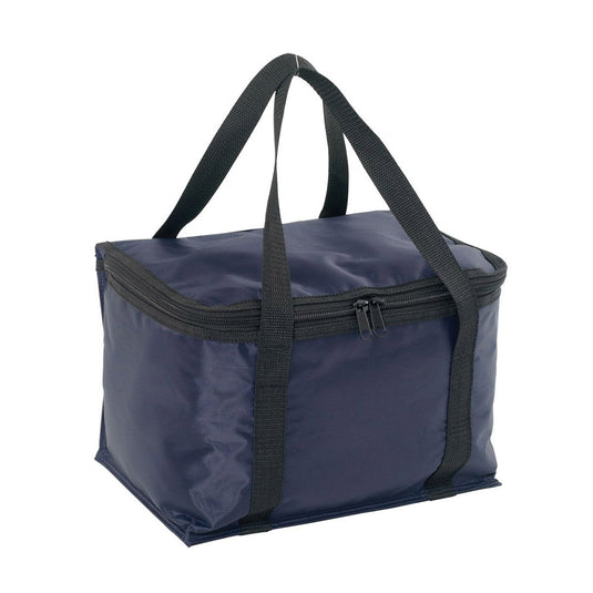 CoolMax Cooler, an 11-litre insulated cooler ideal for outdoor activities, features a double zip lid, long webbing carry handles, and space for 10 standard 330ml bottles, perfect for workplace outings.