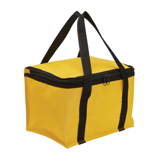 CoolMax Cooler with 11-litre capacity, featuring durable 420D polyester with PVC backing and long webbing handles. Ideal for outdoor activities, it holds 10 standard 330ml bottles, perfect for safety-conscious customers.