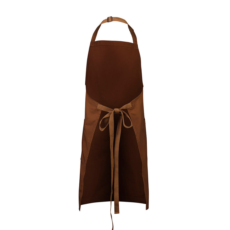 Load image into Gallery viewer, Biz Barley Apron, a durable, no-fade canvas bib apron with adjustable neck strap, large front pocket, and reinforced herringbone straps, suitable for commercial laundering. Ideal for maintaining a professional uniform style.