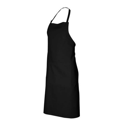 The Biz Bib Apron features an adjustable neck strap, a towel loop, and a large front pocket with pen and bottle opener slots, embodying both practicality and style for culinary tasks.