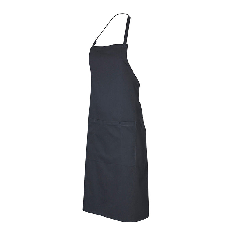 Load image into Gallery viewer, Biz Bib Apron features an adjustable neck strap, a large central pocket with pen and bottle opener slots, and a towel loop, ideal for culinary activities or professional kitchen environments.