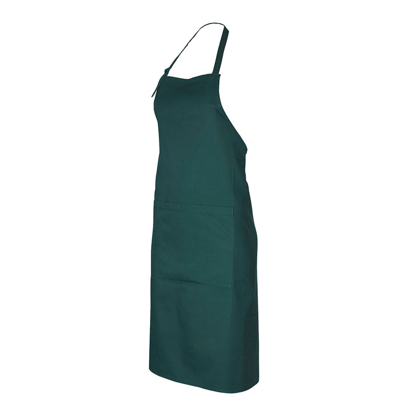 Load image into Gallery viewer, Biz Bib Apron with adjustable neck strap, central front pocket featuring side slots for pen and bottle opener, ideal for culinary tasks, reflecting durability and functionality suited for safety-focused environments.