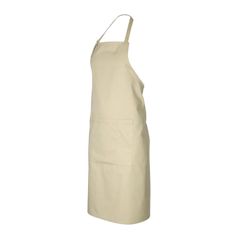 Load image into Gallery viewer, Biz Bib Apron with adjustable neck strap and central pocket, featuring unique styling with a towel loop and pen provision, ideal for culinary and workplace safety environments. Made from durable polyester-cotton twill.