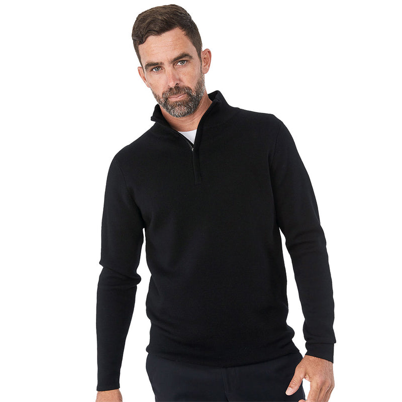 Load image into Gallery viewer, Barkers Highlander ZQ Merino sweater features a classic fit with a high ¼ zip and ribbed cuffs, crafted from ethically sourced merino for softness and breathability, ideal for active safety wear.