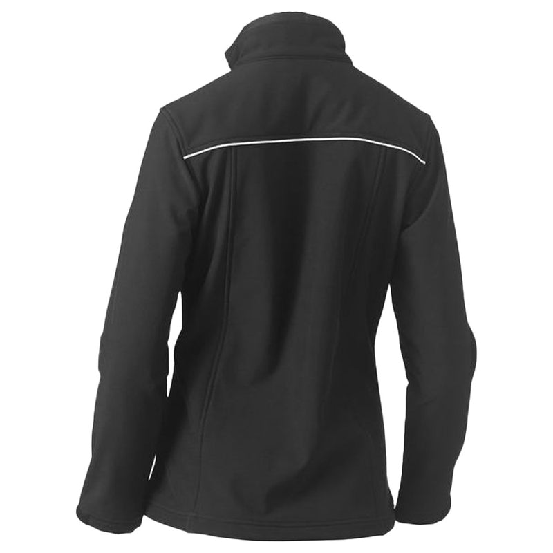 Load image into Gallery viewer, Bisley Women’s Soft Shell Jacket with reflective piping and adjustable sleeve cuffs, featuring showerproof fabric and waterproof zippers, ideal for safety-focused environments, available at New Zealand’s leading safety gear store, Active Safety.