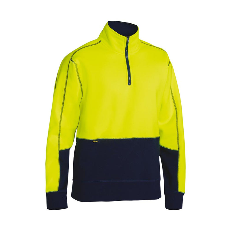 Load image into Gallery viewer, Bisley Hi Vis Fleece 1/4 Zip Pullover
