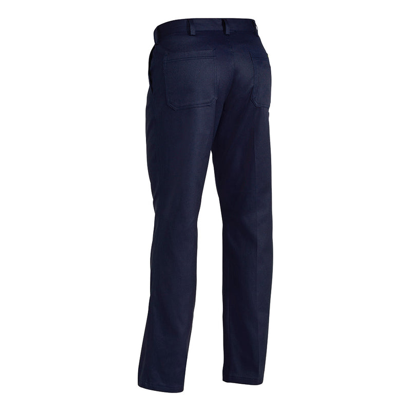 Load image into Gallery viewer, Bisley Original Cotton Drill Trousers featuring single front pleats, two angled side pockets, two back patch pockets, a mobile phone pocket, coin pocket, and seven reinforced belt loops, ideal for workplace safety.