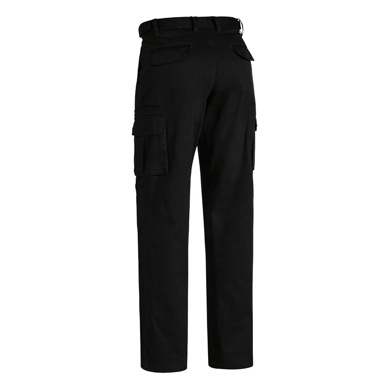 Load image into Gallery viewer, Bisley 8 Pocket Cargo Pant featuring adjustable side tabs, numerous pockets including cargo and welt styles, reinforced belt loops, and YKK zipper, designed for durability and functionality in safety and work environments.
