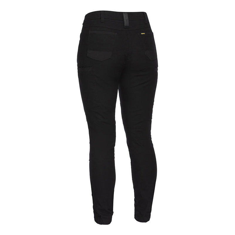 Load image into Gallery viewer, Bisley Womens Flex & Move Shield Panel Pants, slim-fit with elasticized cuffs, feature rear patch pockets, a thigh cargo pocket, and reinforced knee pads, embodying durability and comfort for active safety needs.