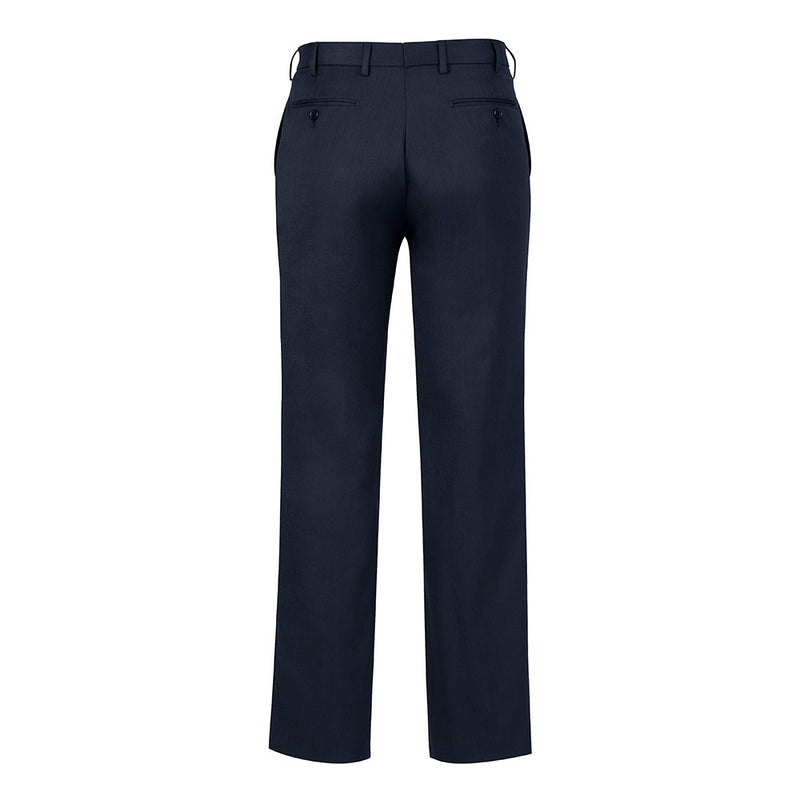 Load image into Gallery viewer, Biz Men's Detroit Pant, Stout, featuring a straight-leg cut, rear buttoned welt pockets, and belt loops. Designed with BIZ FLEXI-BAND™ for comfort, these durable trousers offer functional workwear style.