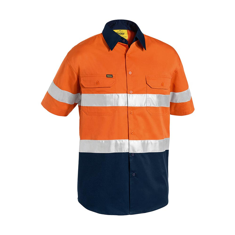 Load image into Gallery viewer, Bisley Hi Vis Short Sleeve Taped Lightweight Shirt