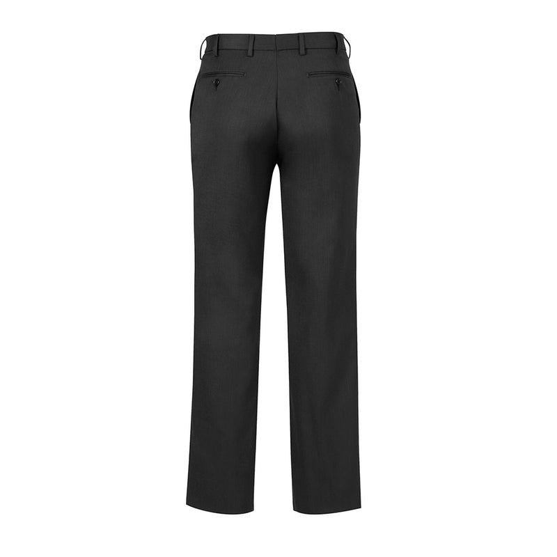 Load image into Gallery viewer, Biz Mens Classic Pleat Pant, showcasing a modern yet professional design with a single pleat, front and back pockets, and mid-rise waistband. Ideal for business settings, emphasizing comfort with mechanical stretch fabric.