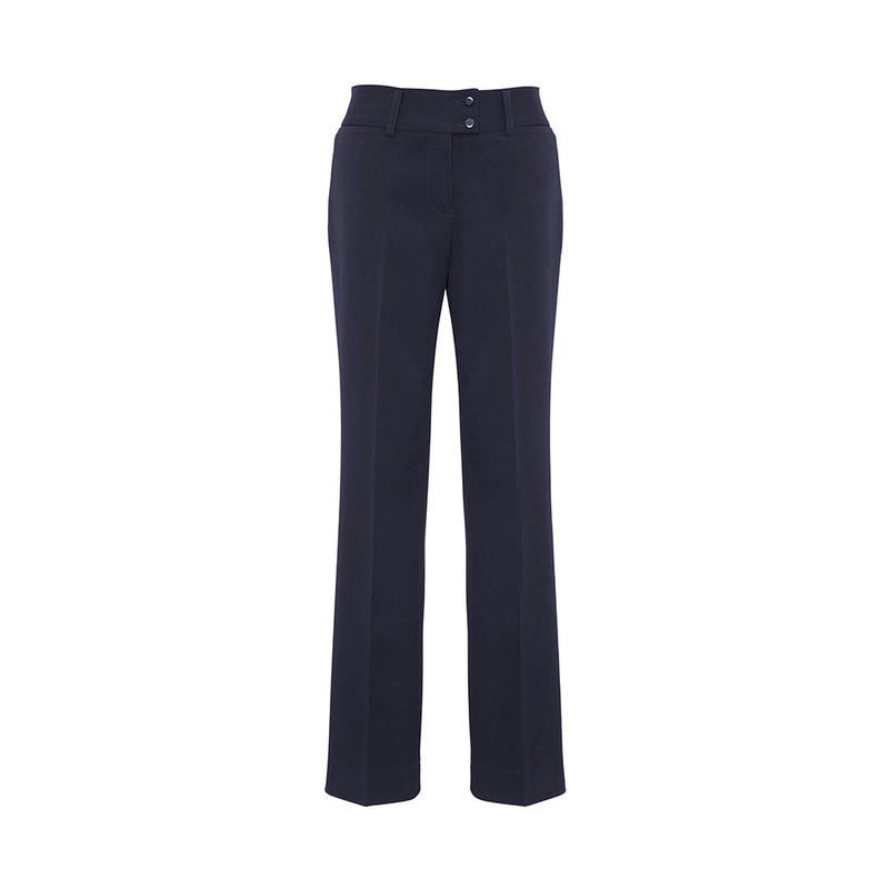 Load image into Gallery viewer, Biz Ladies Stella Perfect Pant, featuring a classic straight leg, midrise with a wide waistband, and low profile pockets, designed for proportionate waist to hip ratios with 4-way stretch for comfort.