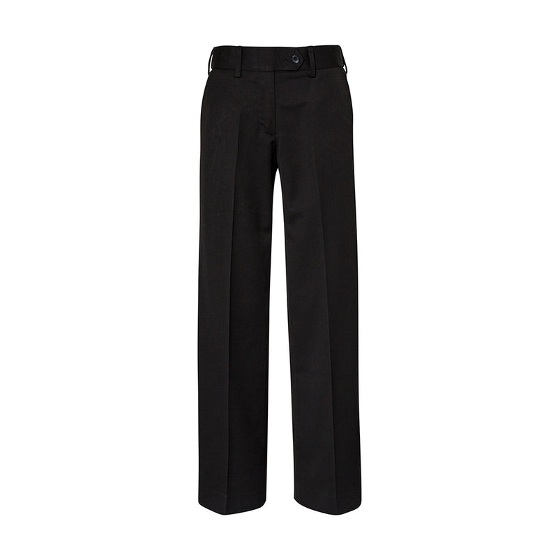 Load image into Gallery viewer, Biz Detroit Ladies Flexi Band Pant featuring a flat front design with two angled pockets, showcasing the unique BIZ FLEXI-BAND™ for optimal comfort, tailored for durability and functionality in workplace settings.