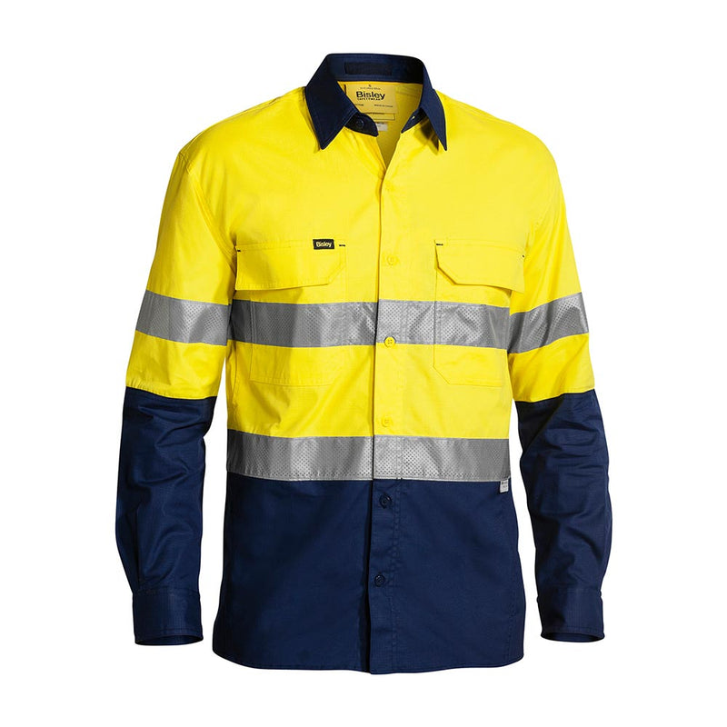 Load image into Gallery viewer, Bisley X Airflow Hi Vis Taped Ripstop Long Sleeve Shirt