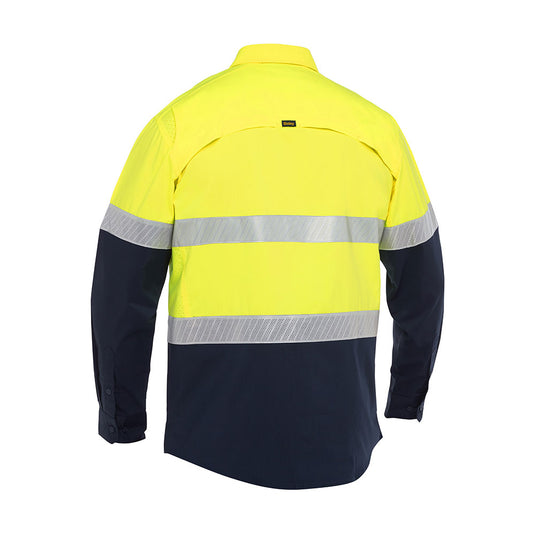 Bisley X Airflow Hi Vis Taped Stretch Ripstop Long Sleeve Shirt