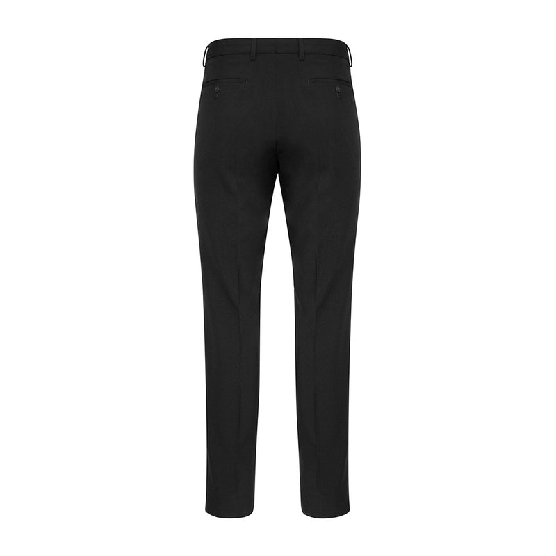 Load image into Gallery viewer, Biz Mens Classic Slim Pant features a contemporary slim fit with a mid-rise waist. It offers mechanical stretch for comfort, flat front design, side and back pockets, and alteration-friendly seams.