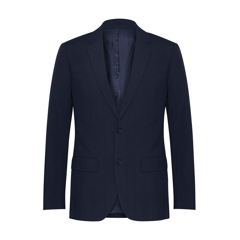 Load image into Gallery viewer, Biz Mens Classic Jacket, a tailored and durable corporate blazer, features a two-button design with an internal welt pocket and machine washable poly viscose fabric, ideal for professional and active workplaces.