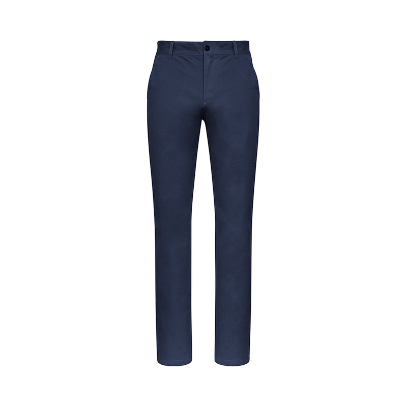 Load image into Gallery viewer, Biz Men's Lawson Chino Pant featuring a comfortable modern mid-rise fit, flat front with tapered leg styling, and practical side and back pockets, ideal for casual workplace dressing.