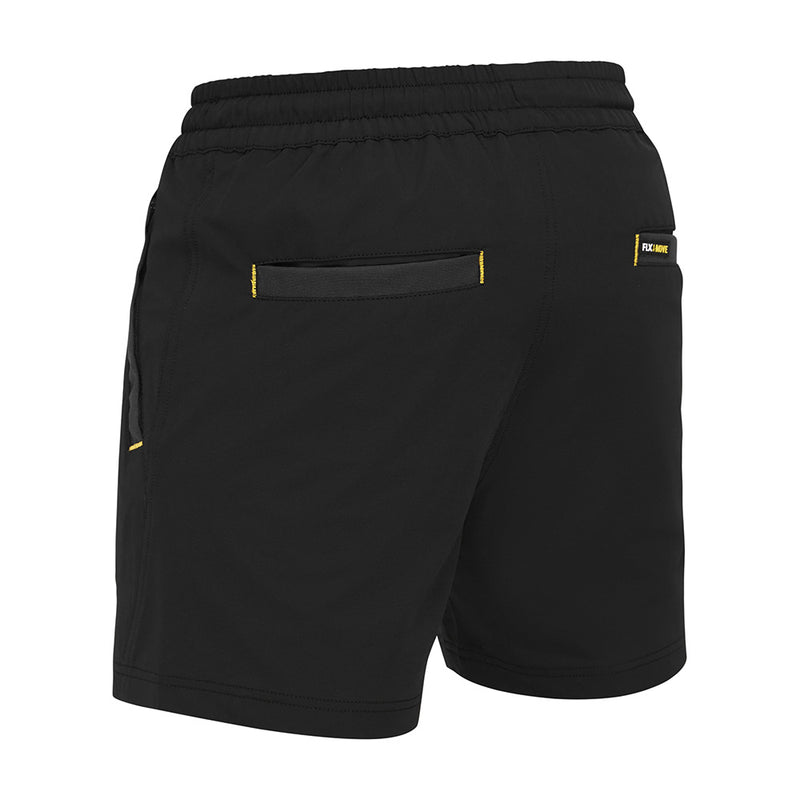 Load image into Gallery viewer, Bisley Flex & Move Stretch Elastic Waist Short featuring a durable design with Cordura® reinforcements, elastic waistband, and welt pockets, ideal for active work environments prioritizing comfort and durability.