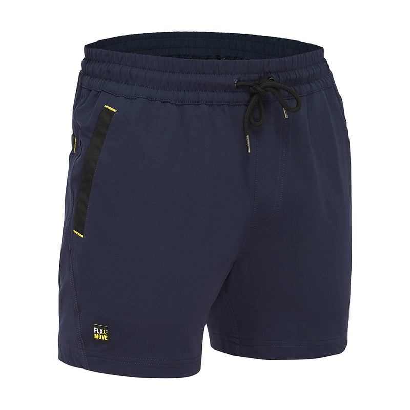 Load image into Gallery viewer, Bisley Flex & Move Stretch Elastic Waist Short, featuring 4-way stretch fabric, Cordura® reinforcements on stress points, with side and back welt pockets, designed for enhanced comfort and durability in active work environments.