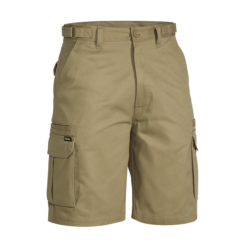 Load image into Gallery viewer, Bisley 8 Pocket Cargo Short featuring adjustable side tabs, multiple pockets, and reinforced belt loops, ideal for active safety work environments.