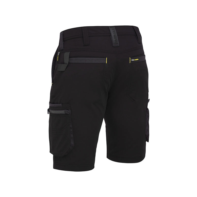 Load image into Gallery viewer, Bisley Flex & Move 4-Way Stretch Zip Cargo Short with multi-functional pockets, oversized cargo pockets, and tool loops, featuring a curved waistband and YKK zipper. Designed for durability and comfort with 4-way stretch fabric.