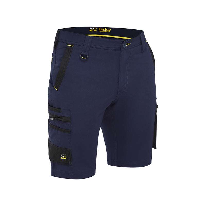 Load image into Gallery viewer, Bisley Flex & Move 4-Way Stretch Zip Cargo Short features multifunctional pockets, including oversized cargo pockets and tool loops, with Cordura® accents for durability and a curved waistband for comfort.