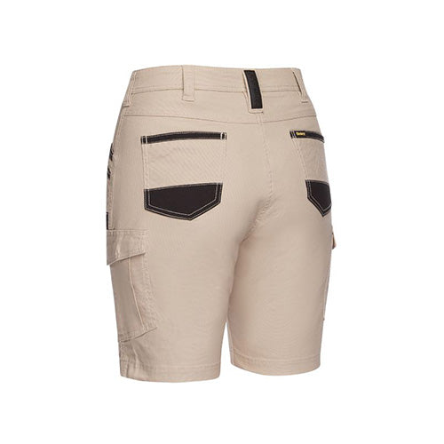 Load image into Gallery viewer, Bisley Women’s Flex & Move Cargo Short, featuring a mid-rise fit with multiple pockets for functionality and Cordura® reinforcements for durability, ideal for an active workplace environment.
