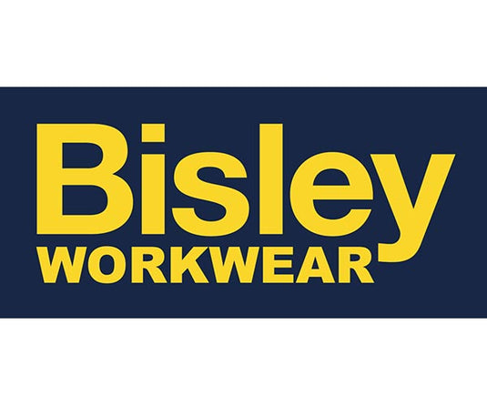 Bisley Workwear logo. Bisley offer a range of durable and comfortable uniform for construction and road workers.