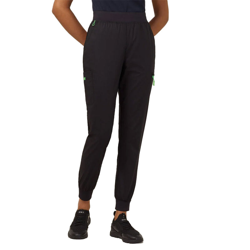 Load image into Gallery viewer, NNT Westerman Jogger Scrub Pant features a slim fit with tapered legs, stretch rib waistband, and multiple pockets, ideal for active work environments. Designed for comfort and functionality in safety-conscious settings.