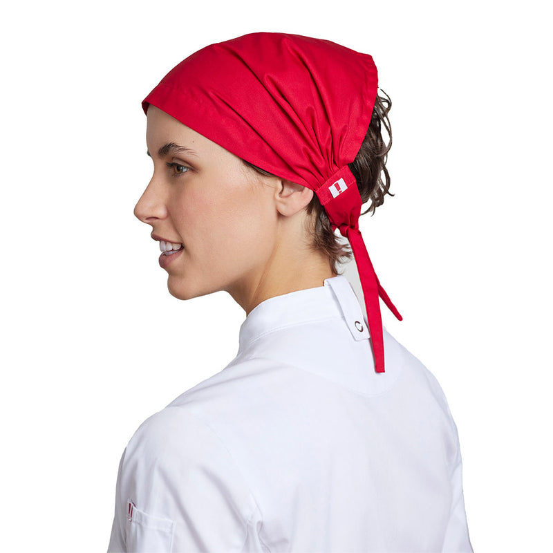 Load image into Gallery viewer, Biz Twist Chef Bandana, a streetwear-inspired headband, features ergonomic shaping with elastic and adjustable ties, ideal for keeping sweat at bay during active work environments.
