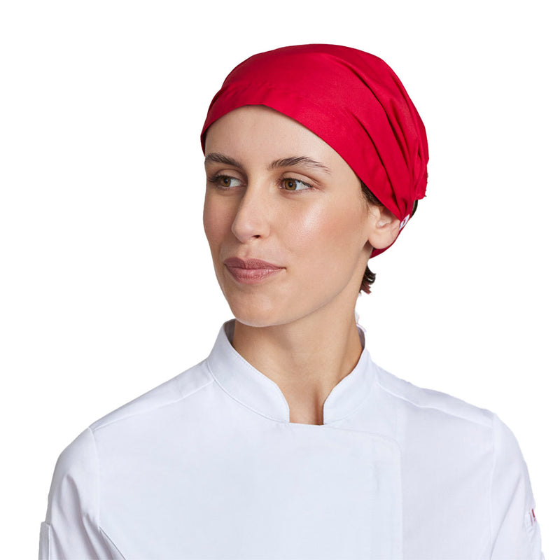 Load image into Gallery viewer, Biz Twist Chef Bandana: Ergonomic streetwear-inspired headband with elastic back and adjustable ties, crafted from recycled materials, designed to keep sweat away and maintain focus during active tasks.