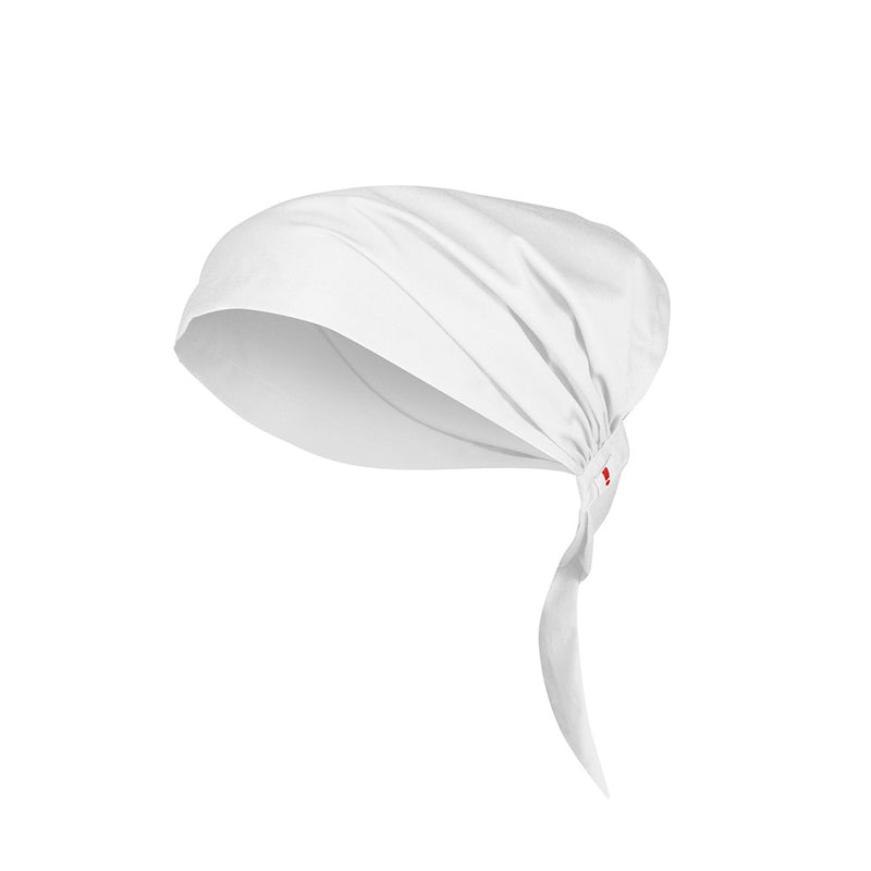 Load image into Gallery viewer, Biz Twist Chef Bandana: Ergonomically designed headband with elastic back and adjustable ties, crafted from recycled PET polyester and cotton twill to keep sweat controlled for focused, safe performance.