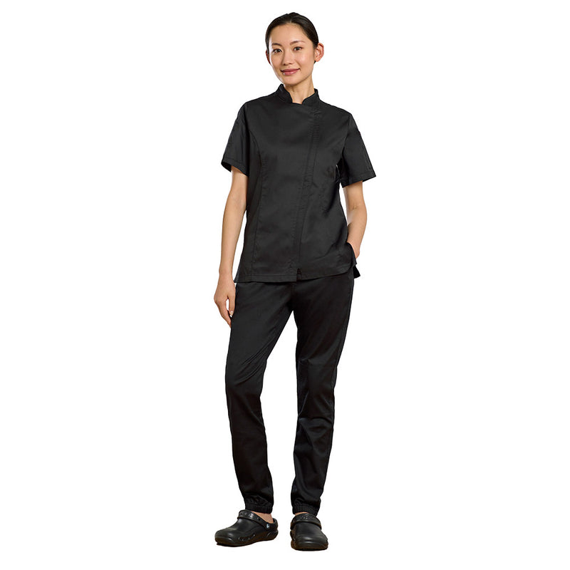 Load image into Gallery viewer, Biz Womens Cajun Chef Jogger Pant, featuring a modern pull-on style with elasticated waist, front shaped pockets, back welt pockets, and knee patches, ideal for functional yet trendy kitchen wear.