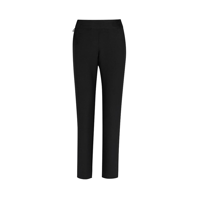 Load image into Gallery viewer, Biz Womens Jane Stretch Pant, a durable, quick-drying pull-on pant with a wide basque waistband, functional back pocket, and deep angled front pockets, ideal for both office and functional roles.