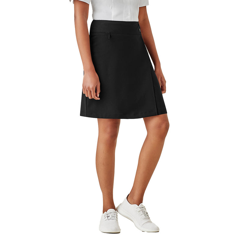 Load image into Gallery viewer, Biz Womens Comfort Waist Skort, designed for functional roles, features a knee-length cut, wide waistband, side fob pocket, and back zip. Ideal for comfort, it suits both administrative and active safety settings.