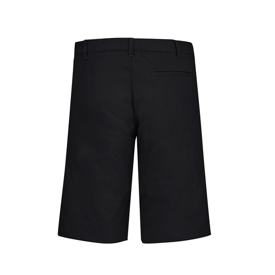 Biz Mens Comfort Waist Cargo Short, featuring a straight leg design finishing above the knee, subtle elastic waistband, and functional pockets with Velcro closure, ideal for active and administrative work roles.