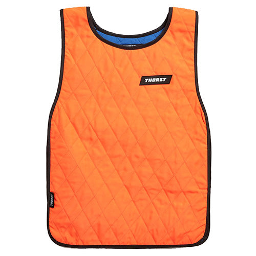 Load image into Gallery viewer, Thorzt Evaporative Cooling Slip-Over Vest featuring a black stripe and trim, designed for comfort with Velcro side fastening. Ideal for active use, it's lightweight, durable, and promotes cooling when wet.