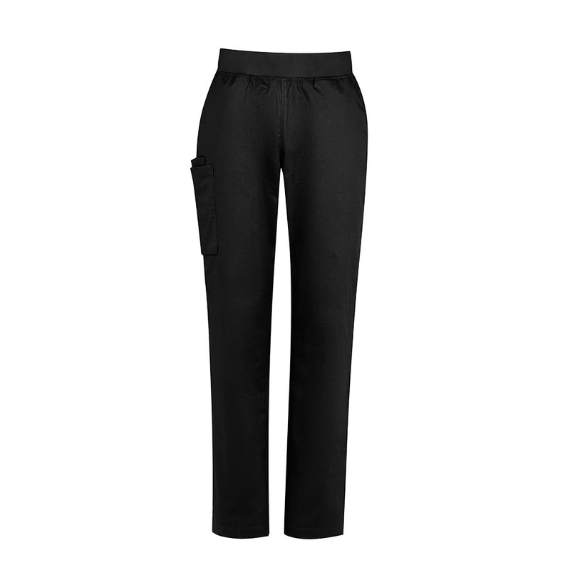 Load image into Gallery viewer, Biz Womens Riley Straight Leg Scrub Pant featuring a yoga-style flat elastic waistband, utility loops, and cargo pockets for practicality. Ideal for long shifts with its comfortable cotton-rich fabric and durable design.