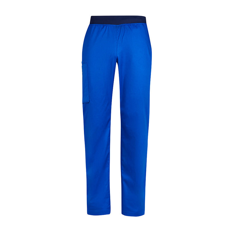 Load image into Gallery viewer, Biz Mens Riley Straight Leg Scrub Pant features a yoga-style flat elastic waistband with drawstring, cargo pockets with utility loops, and stretch panels for durability, ideal for healthcare professionals prioritizing comfort and functionality.