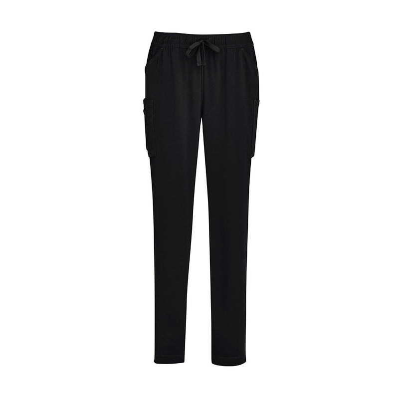 Load image into Gallery viewer, Biz Womens Avery Slim Leg Scrub Pant, showcasing a tapered slim leg design with multiple utility pockets, elastic waist, and drawstring closure, ideal for demanding environments, reflecting Active Safety's commitment to durable workwear.